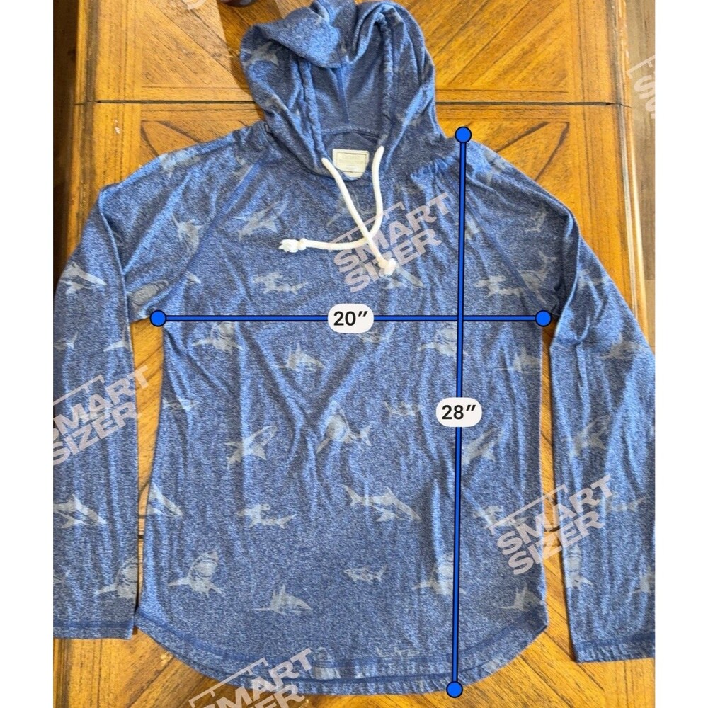 Creative Destruction Blue Shark Design Hoodie TShirt Size L Womens GUC - Picture 8 of 9